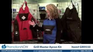 Grill Master Apron Kit - Grilling and Barbecue Tools by Promotions Now