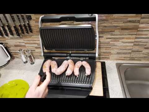 Индюшиные колбаски-гриль на Tefal Optigrill+ XL GC724D12