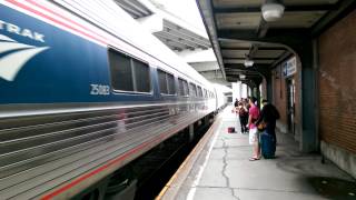 Amtrak's Maple Leaf (train 64) arriving at Buffalo