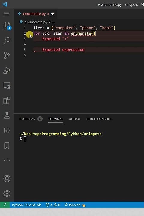 Python - Shorten Your Code With Enumerate Function! - YouTube