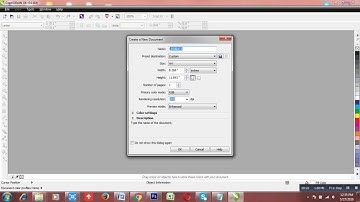 How to create a new document in Corel Draw X4 to X6