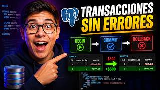 💸 Aprende Transacciones en PostgreSQL desde CERO | COMMIT, ROLLBACK y Concurrencia