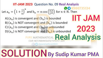 IIT JAM 2023 Mathematics Solution | Real Analysis | Question Number 09 | By Sudip Kumar PMA