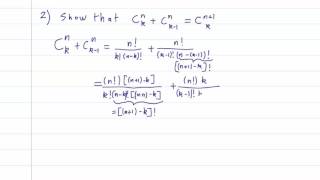 ECO227 - Midterm 2013 - Q1.2 - Pascal's Identity