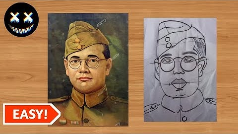 DRAW Netaji Subhash Chandra Bose Easily at Home? 😍 #netaji #netajisubhashchandrabose #drawing #art 