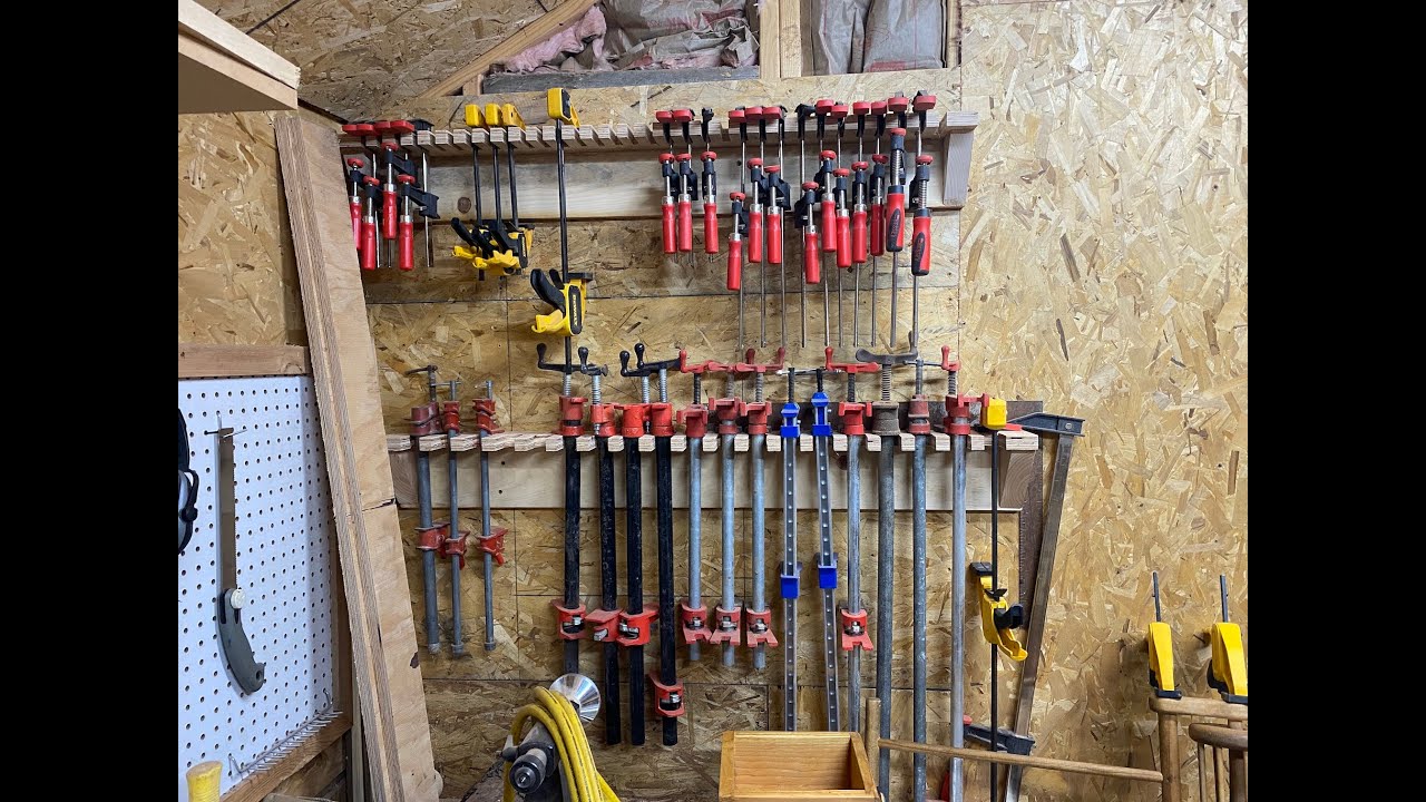 DIY PIPE CLAMP STORAGE YouTube