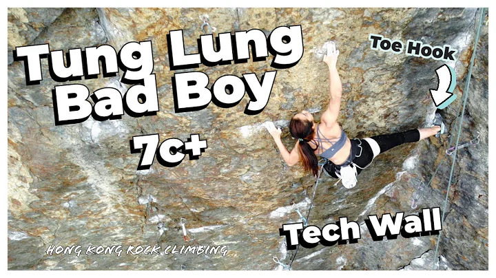 Tung Lung Bad Boy 7c+ // Helen using toe-hook beta
