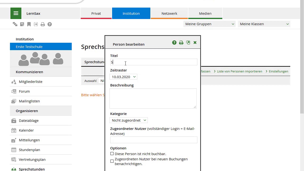 LernSax Sprechstunden (Administration)