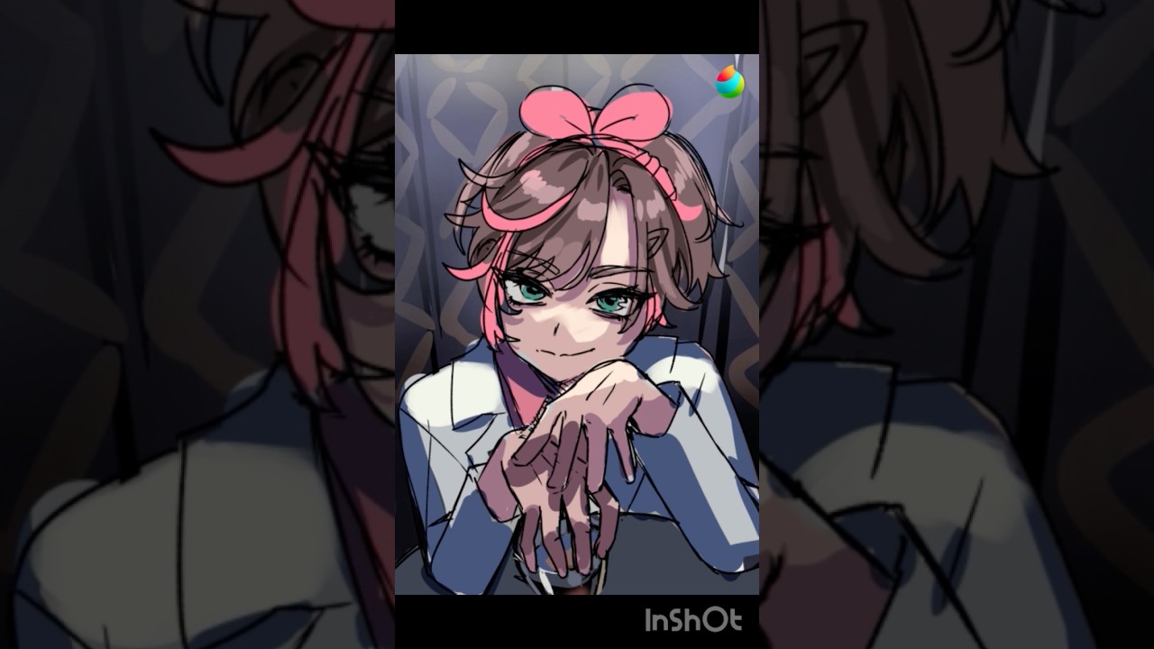 ホストアイちゃん描いてみました！🍷ラフの方が好きだったかもしれない…(T ^ T) #イラスト #キズナアイ #kizunaai #イラストメイキング