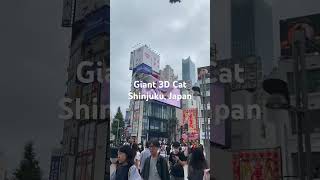 Giant 3D Cat Billboard, Shinjuku, Japan #themagiccrayons #shinjuku #shinjukustation #japan #cats