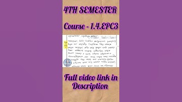 b.ed 4th semester course EPC 3 | 4th semester assignment course EPC 3