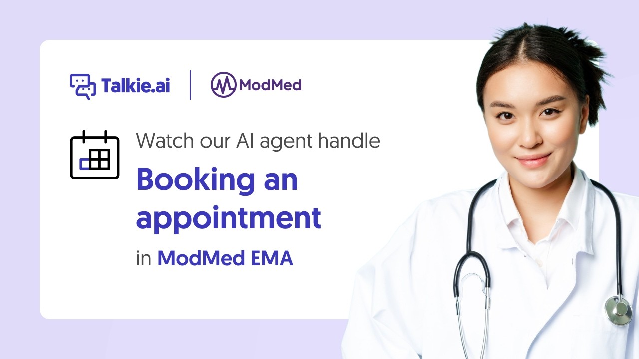 Mod Med Scheduling ModMed – Scheduling Existing Patient – Talkie.ai Demo - YouTube
