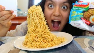 Eating Barbecue Chicken Indomie Goreng Noodles MUKBANG