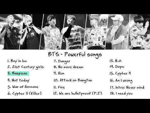 [Playlist] Reup - BTS Powerful songs (To 2017)