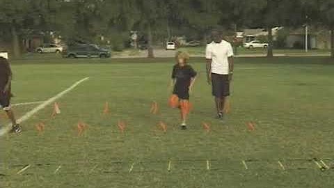 Side Shuffle Agility Drill with Mini Hurdles