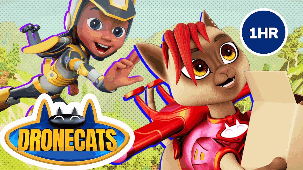 🕰️ DRONECATS: 1 HOUR LONG! 😸 | Superhero Cartoon | 22