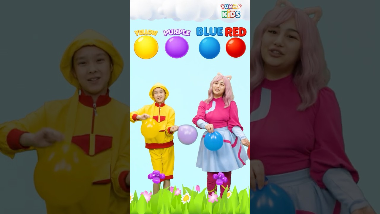 Funny Colorful Balloons | #yummykids #shorts