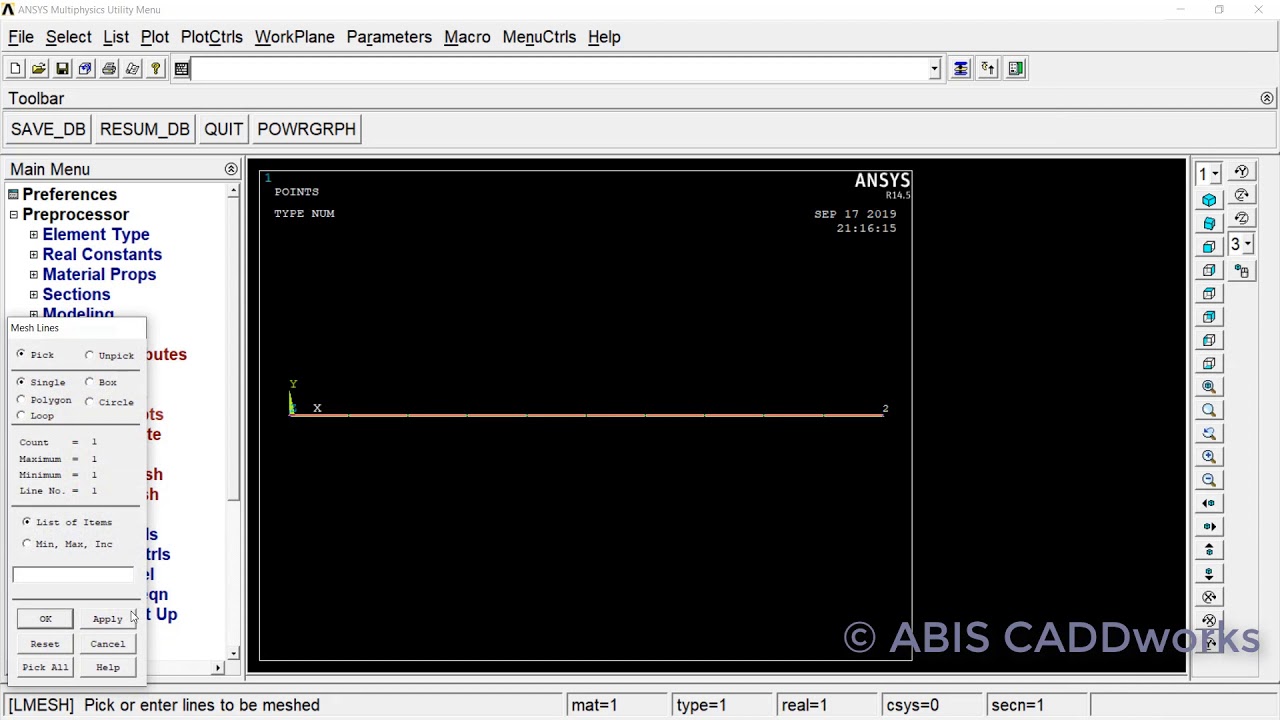 #1 Static Analysis of Bar with Axial Load | ANSYS Mechanical APDL ...