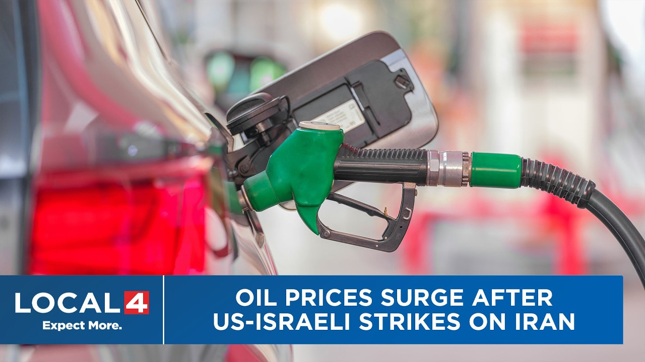 Gas prices surge following Middle East strikes, stocks plummet - YouTube