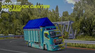 REVIEW DAN SHARE MOD TRUCK CANTER HM CABE MBOISSS POLLL || MOD BUSSID TERBARU