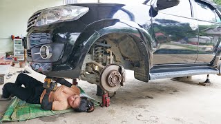 Mechanical Girl: Maintenance of TOYOTA FORTUNER Cars, 4 Wheel Repair & Polish The Paint Color