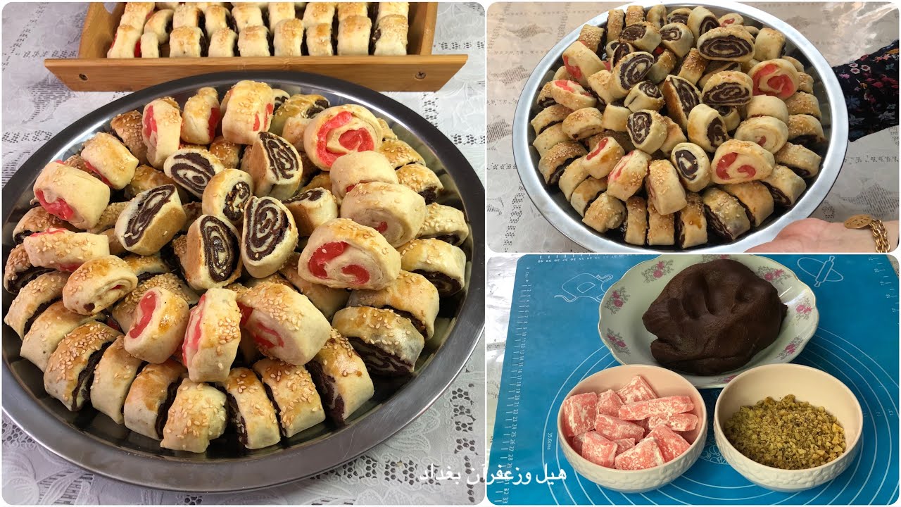 كليجة العيد بالعجينة الناعمة لاخر قطعة بحشوات التمر والحلقوم والجوز