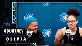 "The Environment/Energy Was Super Fun." | Courtney Williams & Olivia Miles Postgame Sound | 8.2.26