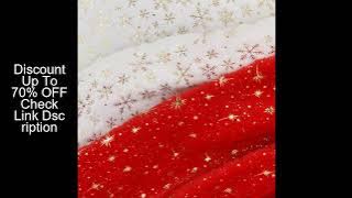 150x200cm/50x50cm PV Velvet Gilded Snowflake Velvet Fabric For Christmas Decoration Women's Hoodie H