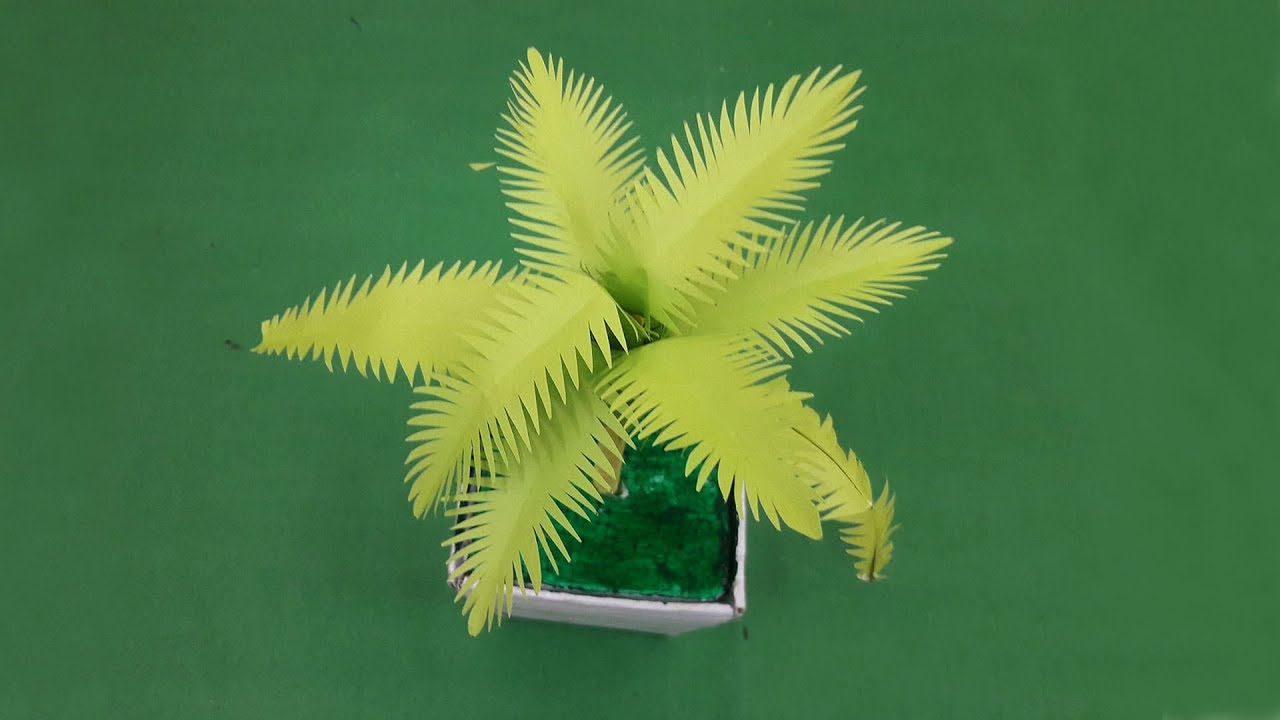 Paper Crafts | how to make paper leaf plant easily at home Easy | DIY Paper Tree