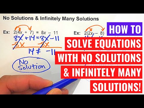 Solving Equations with No Solutions and Infinitely Many Solutions