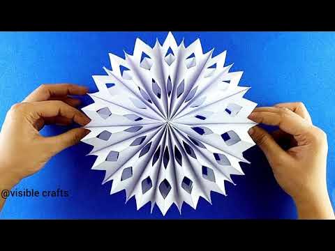 3D Snowflake Decorations ❄️ Paper Snowflakes Using Patterns 