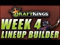 DRAFTKINGS NFL WEEK 4 LINEUP Q&A: Fantasy Football