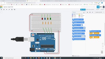 Encender 4 leds en Tinkercad con Arduino