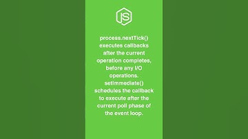 process.nextTick() vs setImmediate()