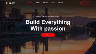 Make Construction Website template with animated text with source code