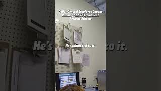 Dollar General Employee Caught Running $2,655 #policeaction