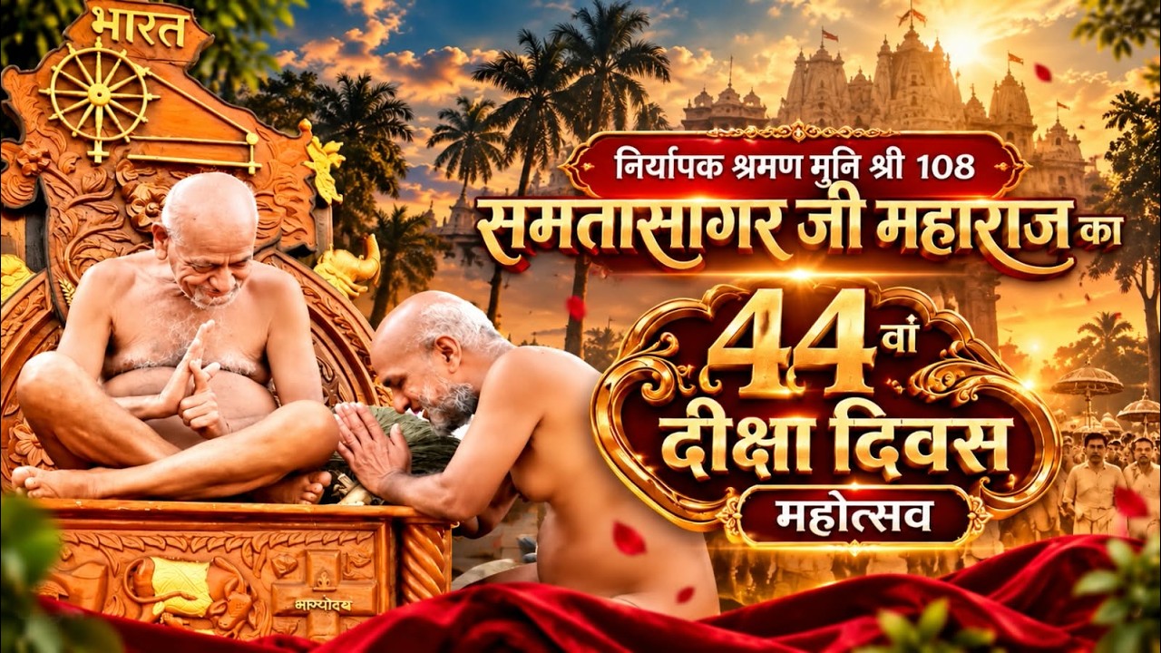 🔴 LIVE | परम पूज्य निर्यापक श्रमण मुनि श्री 108 समतासागर जी महाराज का 44वाँ दीक्षा दिवस महोत्सव 🙏