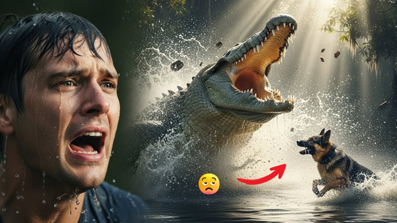 FEARLESS Heroes Save LOYAL German Shepherd From GIANT Crocodile