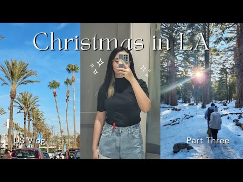 US VLOG: snow on Christmas! going to the cinemas, visiting craft stores ❄️