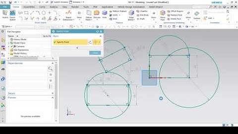 Siemens NX | Tutorials For Beginners | rectangle | arc | circle and point tools.