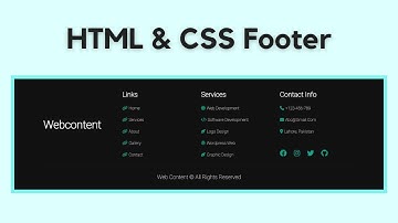 How To Make Responsive Website Footer Using HTML And CSS | Footer Design For Website | step by step