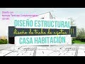 Diseño estructural casa habitación /Trabe de azotea/NTC CD MX/área de acero flexión y cortante