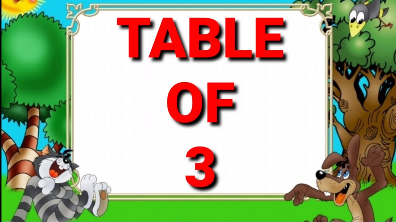 Table Of 3 multiplication Of 3 1 3 maths Table table Song 3 Ka Pahada 3 table-of-3-multiplication-of-3-1-3-maths-table-table-song-3-ka-pahada-3