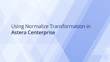 Normalize Transformation in Centerprise Data Integrator