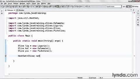 java tutorial Managing Unordered Lists With HashSet