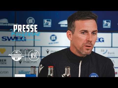 Live Pressekonferenz vor SC Paderborn - KSC — football video