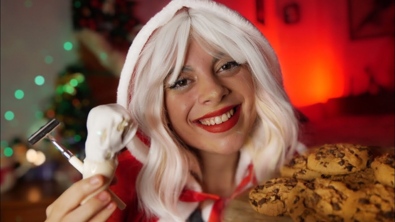 MAMMA NATALE TI FA LA BARBA 🤶🏼 Roleplay, personal attention, layered sounds ASMR ITA