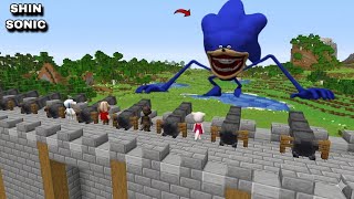 SURVIVING AGAINST SHIN SONIC in Minecraft 😱 | Coffin Meme Gameplay