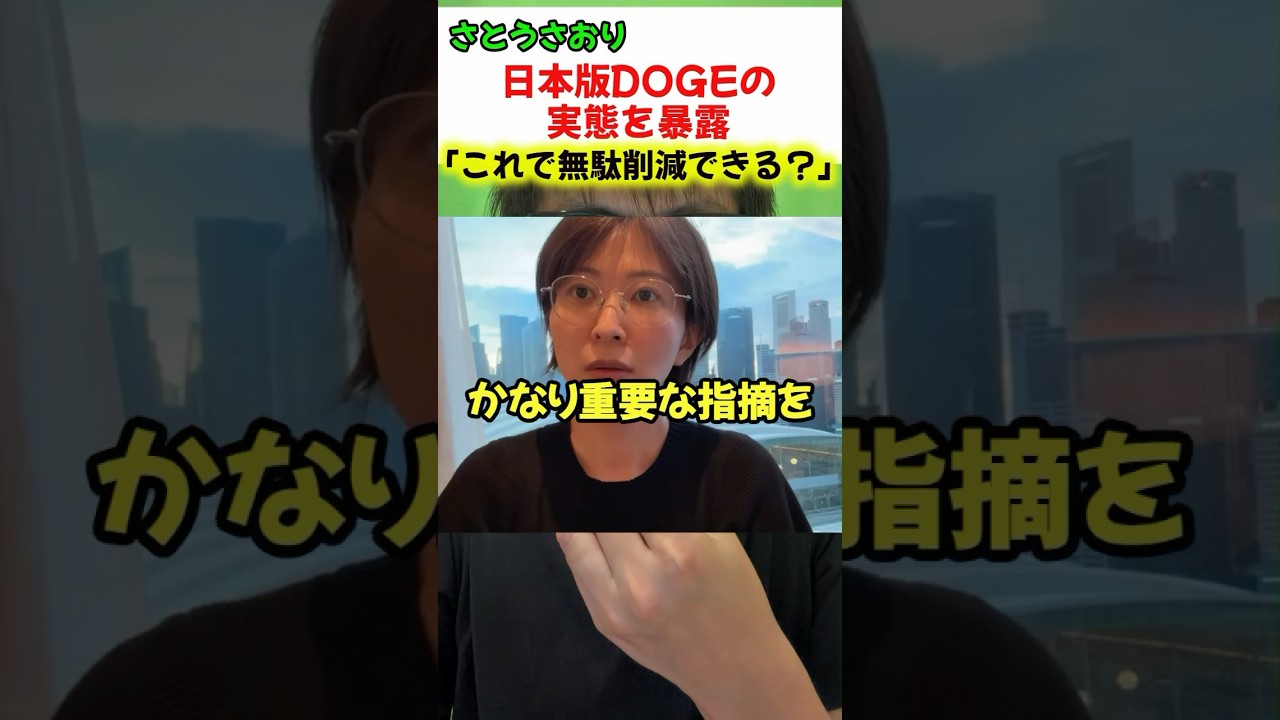 さとうさおりが日本版DOGEの実態を暴露し話題に