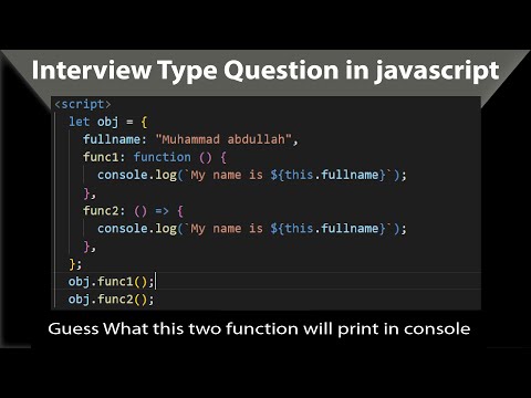 JavaScript Interview type question||difference between in ES6 Arrow function and the normal function